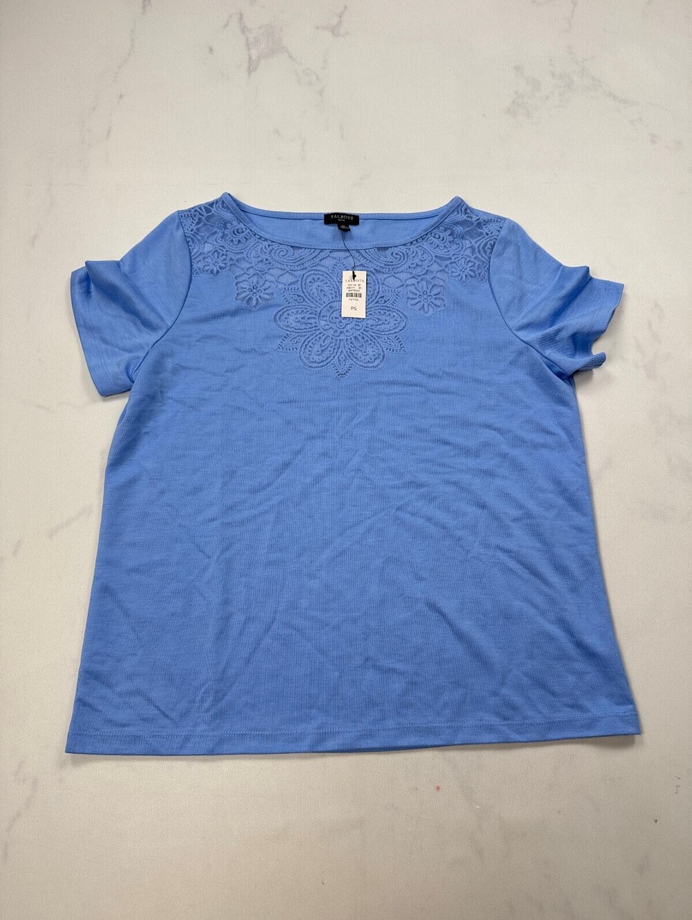 Talbots Blouse Light Blue Modern Classic Flattering - Womens SP